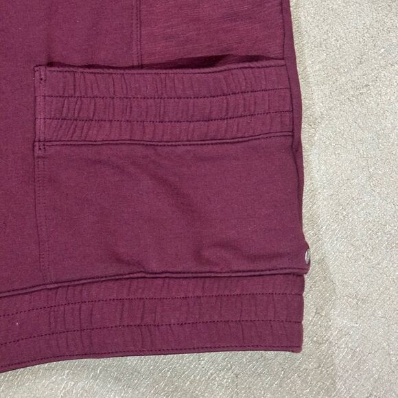 Neon Buddha Gray Full Zip Sweatshirt Jacket Activewear Womens Small Burgundy - Picture 6 of 7